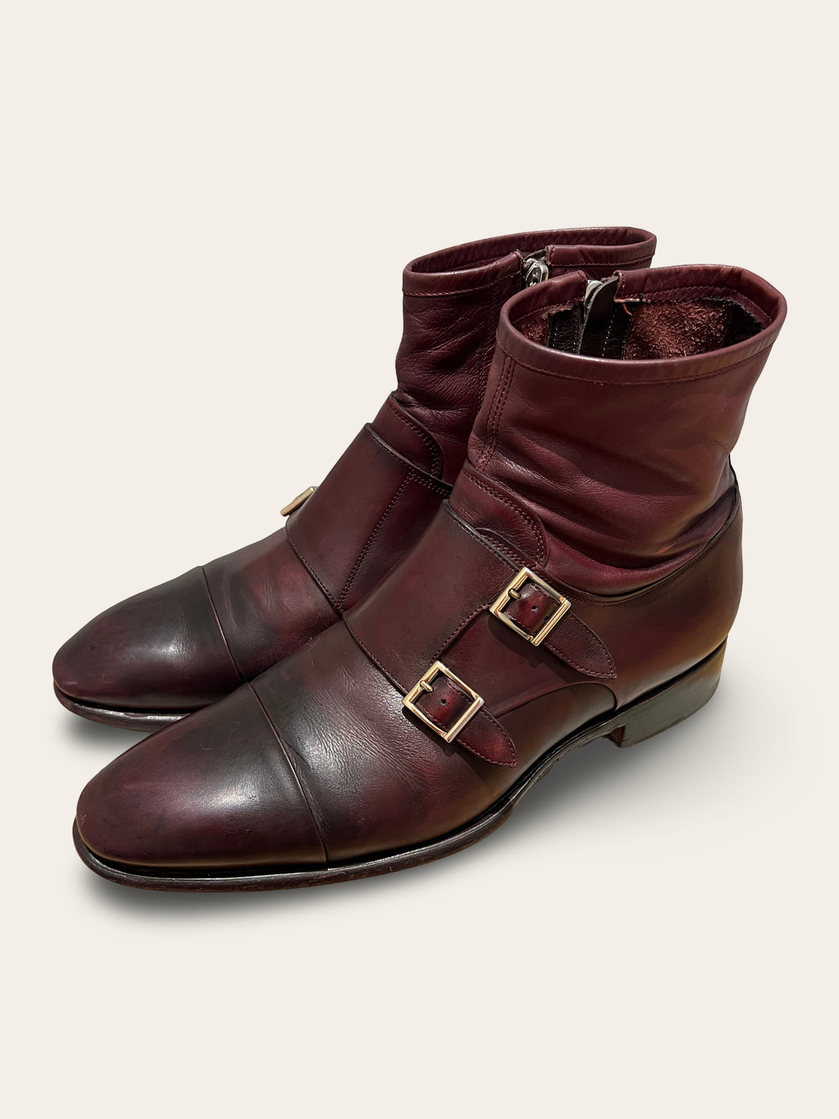 Santoni Double Monk Boots | Very Good Condition | EU 43