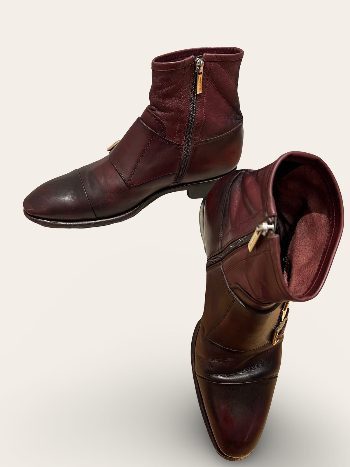 Santoni Double Monk Boots | Very Good Condition | EU 43