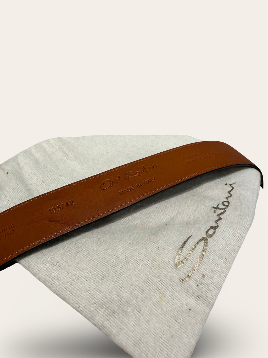 Santoni Leather Belt | Very Good Condition | 105cm
