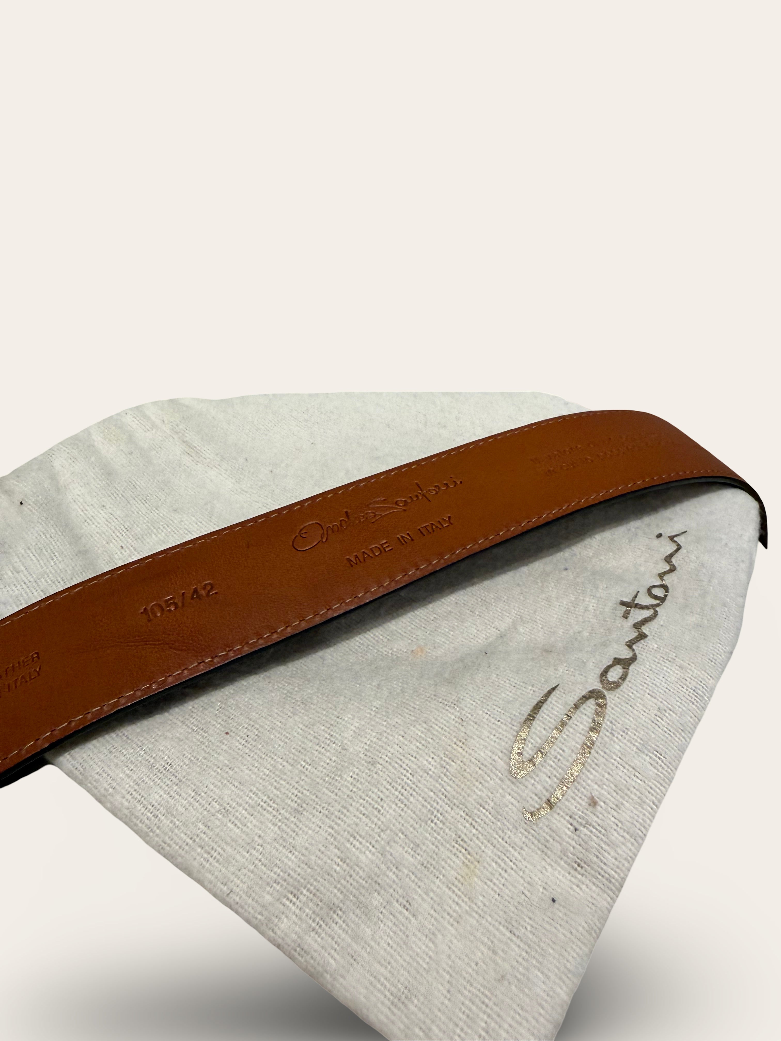 Santoni Leather Belt | Very Good Condition | 105cm