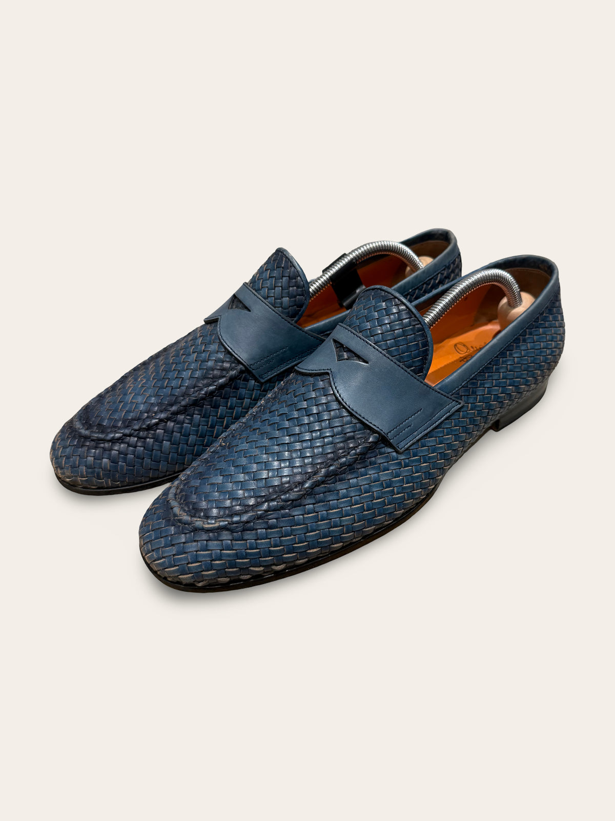 Santoni Woven Penny Loafers | Very Good Condition | UK 8 / EU 43