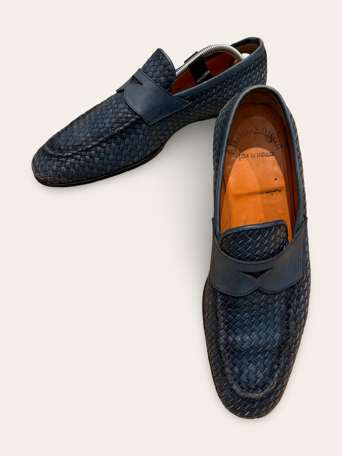Santoni Woven Penny Loafers | Very Good Condition | UK 8 / EU 43